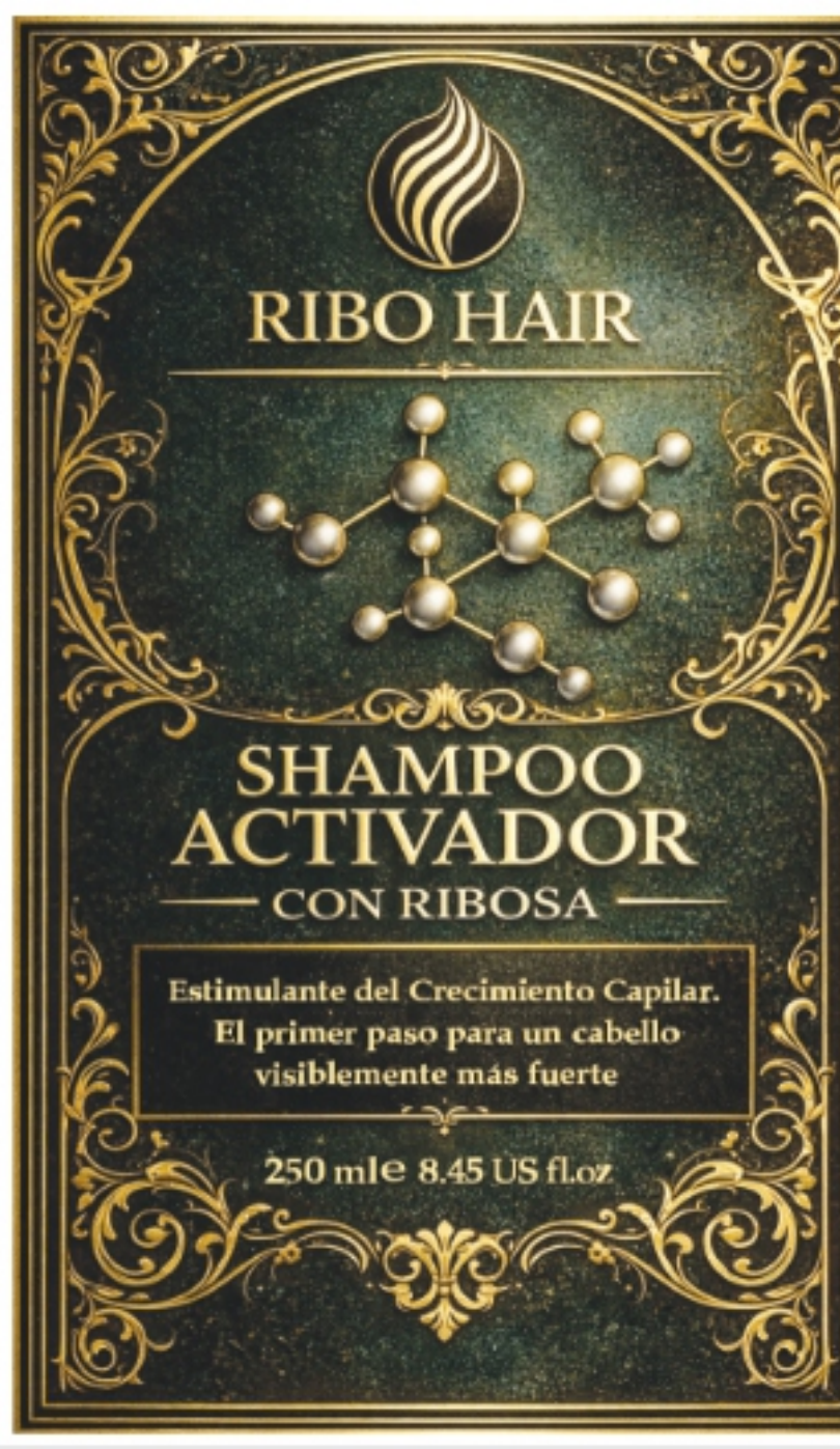 Etiqueta Ribo Hair Shampoo Activador con Ribosa
